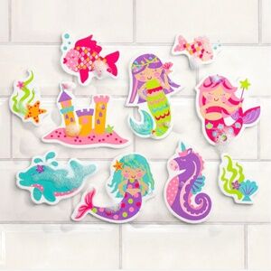 Mermaid Foam Bath Toy - 10 Piece Bath Set - New